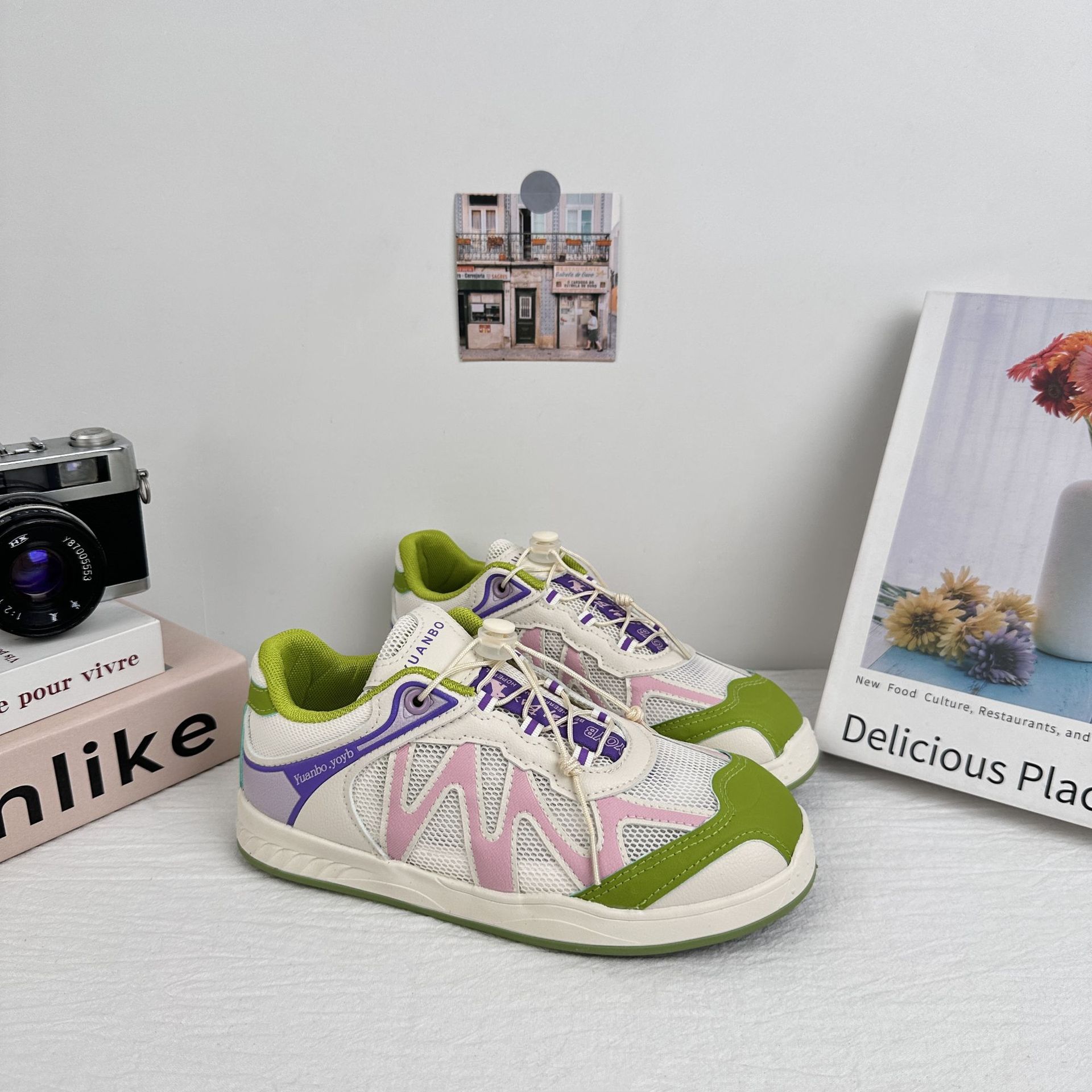 Yuanbo2025 verano nuevo mesh transpirable con suela suave Gump zapatos de moda para mujeres al aire libre zapatos de moda deportivos casuales