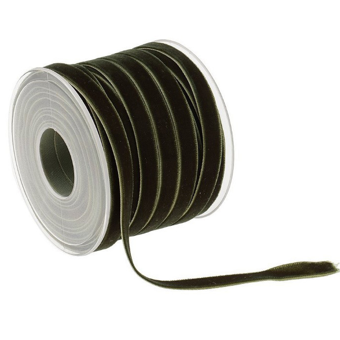 YZDIY 1cm banda de terciopelo unilateral ropa textil de nylon terciopelo correa de terciopelo collar cinta