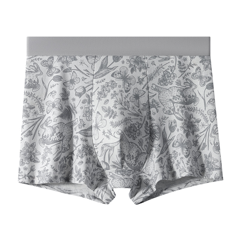 Fuente de fábrica de pantalones íntimas de hombre algodón antibacteriano 7A entrepierna de seda algodón cómodo transpirable de cintura media de hombre pantalones planos
