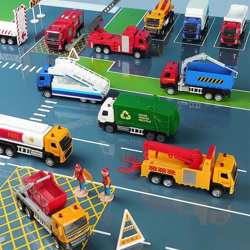 Детская металлическая игрушечная машина, Volvo, пожарная машина, подарок на день рождения