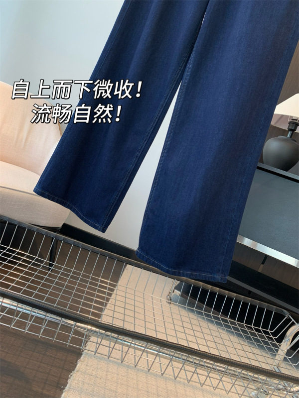 经典红色赤耳牛仔！显瘦长裤原色直筒裤百搭深蓝牛仔裤女2025新秋|undefined