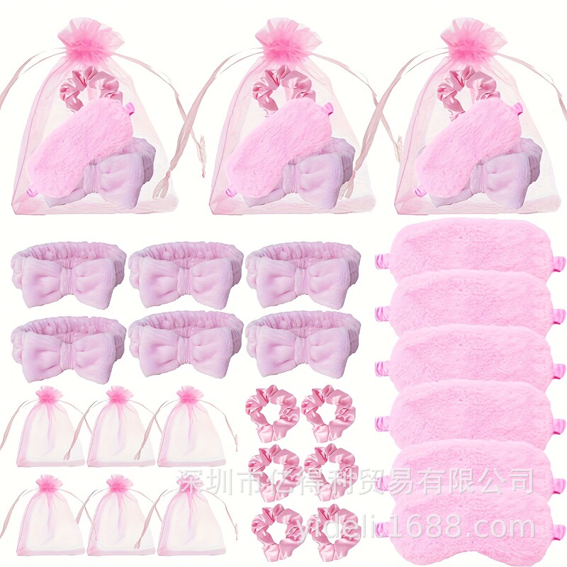 2026 Cross-Border Hot-Selling Bath Gift Set Party Supplies Eye Mask Hair Tie Hairband Set Small Gifts Wholesale 2026 Cross-Border Hot-Selling Bath Gift Set Party Supplies Eye Mask Hair Tie Hairband Set Small Gifts Wholesale