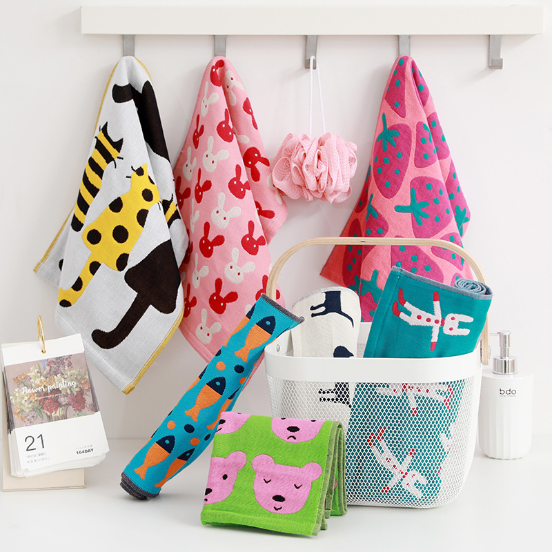 Factory new three-layer gauze children's towel breathable easy to wash and dry children's towel soft cotton face towel wholesale Factory new three-layer gauze children's towel breathable easy to wash and dry children's towel soft cotton face towel wholesale