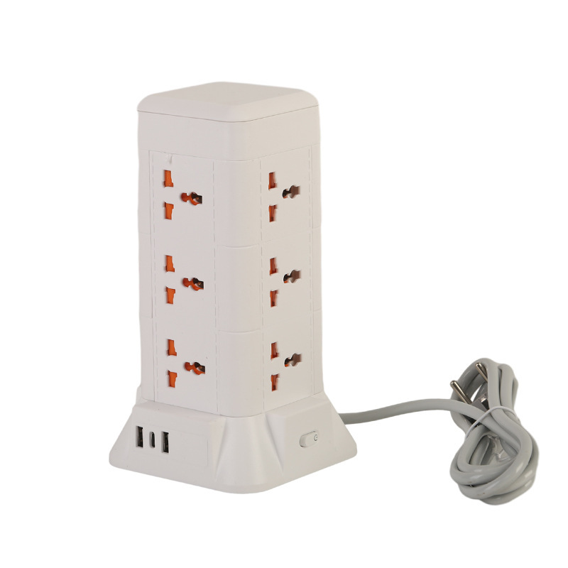 Tres capas en forma de torre 12 - bit jack estándar británico estándar europeo estándar americano 2USB + 1PD paquete de caja Omán Ruanda Libia