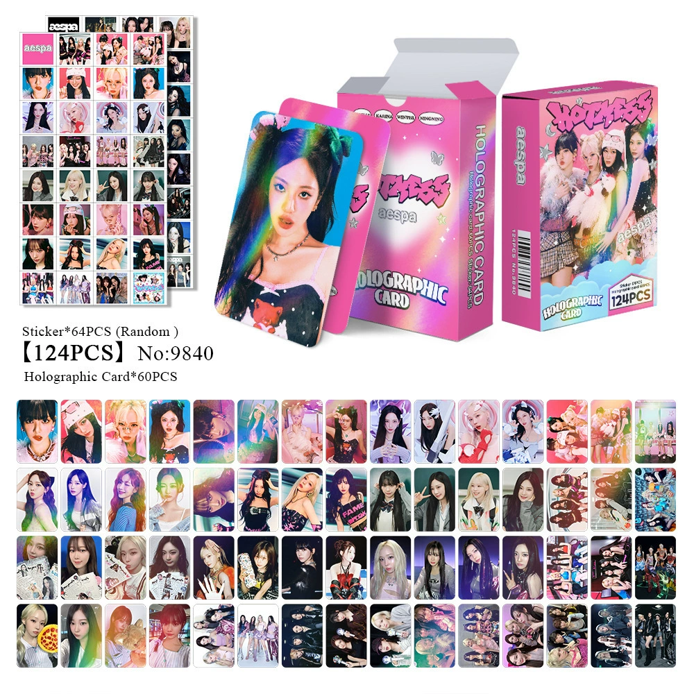 New Model Exclusively for Foreign Trade: 124 Holographic Cards, Total Chain Gidle Str Bptwice Celebrity Merchandise Lomo Small Cards