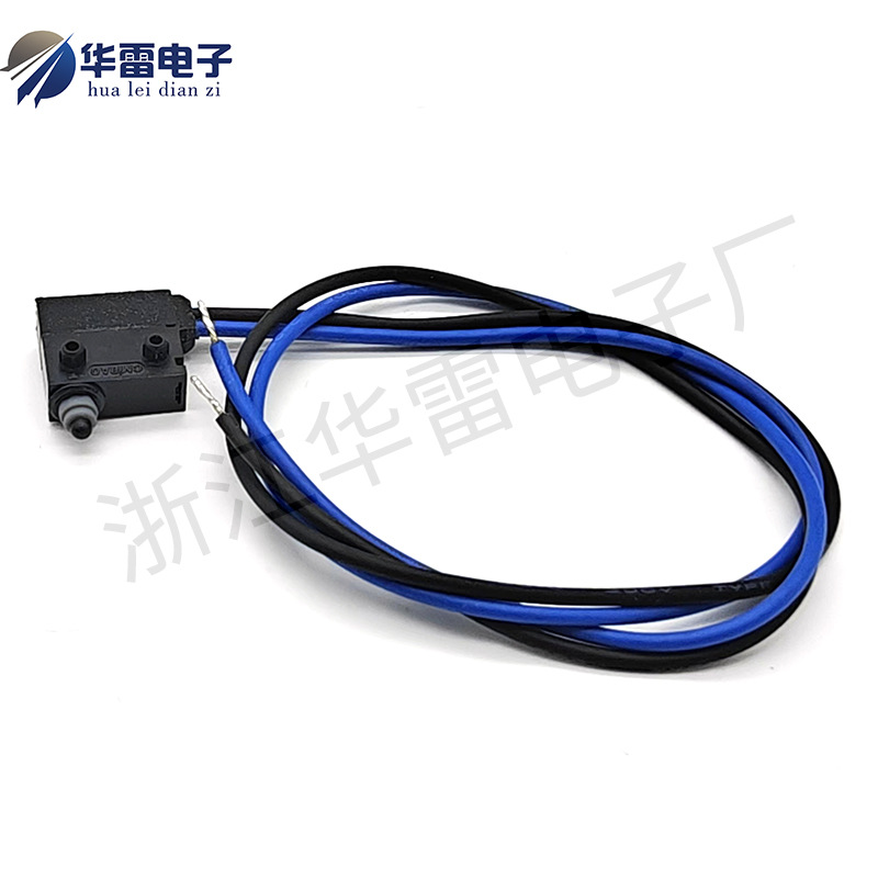微动开关  防水带线 IP67防水开关针状按钮型带导线微动开关