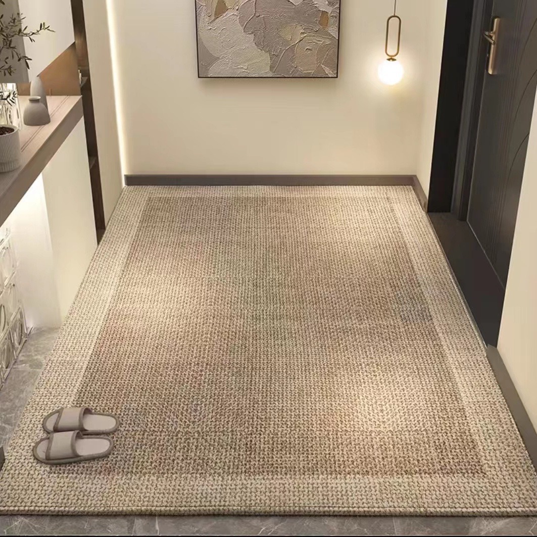 Alfombra felpuda estilo Maillard, resistente a la suciedad, recortable, perfecta para sala de estar o entrada