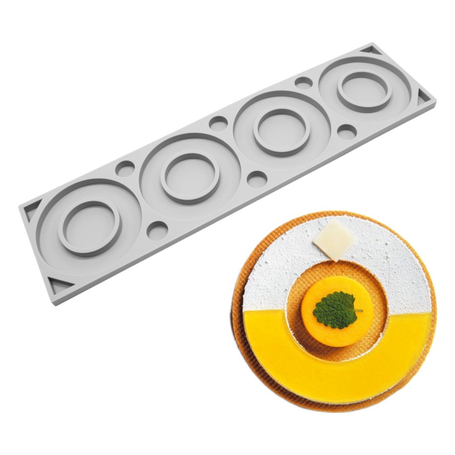 Nueva multi-articulación triángulo redondo repelente de mosquitos incienso fondant encaje almohadilla molecular francés punto occidental decoración molde de silicona