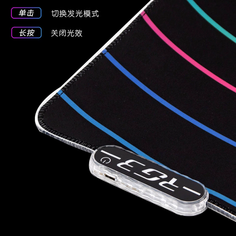 Оптово-привлекательная супер большая RGB светящаяся мышиная коврик фантазийный цвет LED утолщённый технологический стиль игровой анимации э-Sports