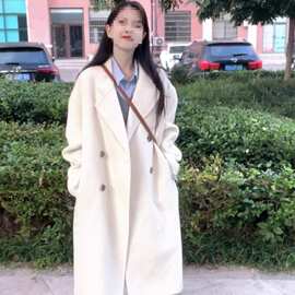 法式复古设计感毛呢大衣秋冬季年新款韩系温柔风小个子气质中长款