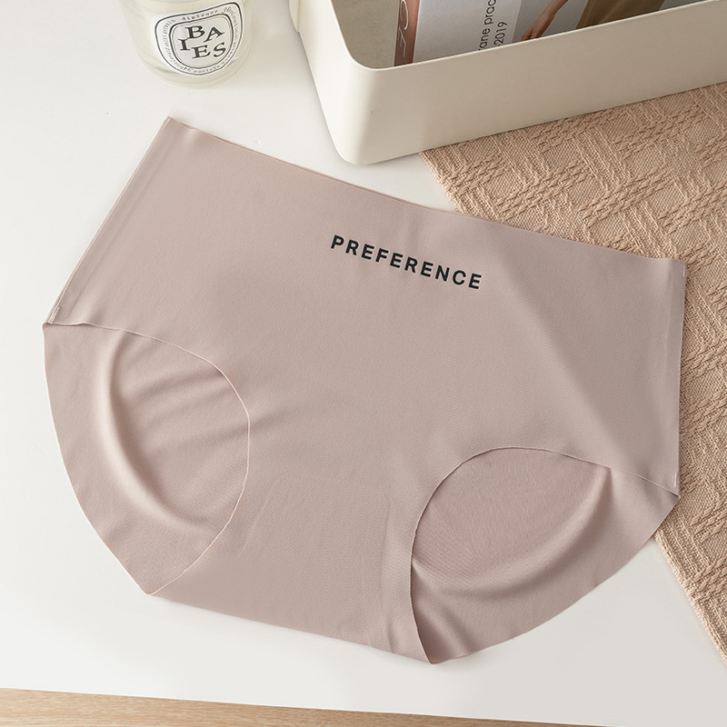 Seda de hielo que no deja marcas señoras cintura media algodón puro antibacteriano entrepierna nude niña estilo deportivo simple yoga mujeres pantalones triangulares internos