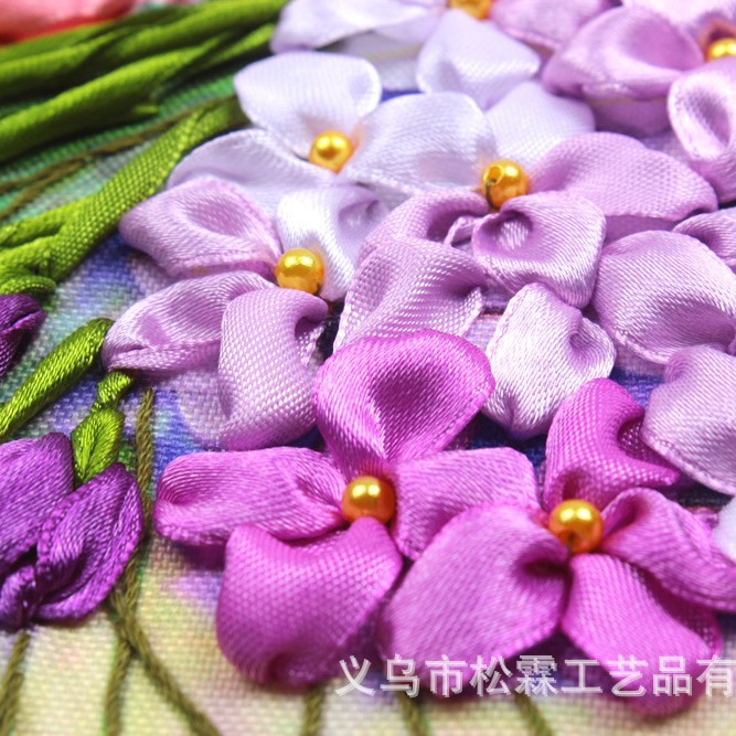 Oujin nianhua cinta bordado fábrica directa color impresión colgante pintura fragante Manting sala de estar entrada pintura decorativa