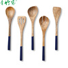 Wooden cooking spoon 5 -piece set of non -stick cooker set acacia wooden kitchen set set on the paint Amazon