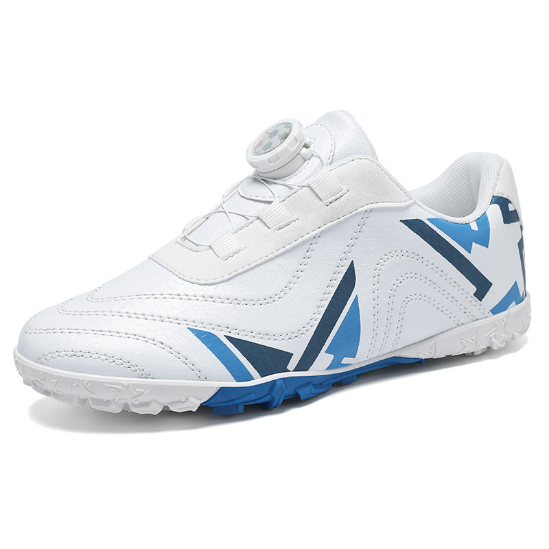 Baochuan nuevo zapato de fútbol transpirable para niños botón giratorio para niños TF clavos rotos zapatos de entrenamiento de fútbol transfronterizos
