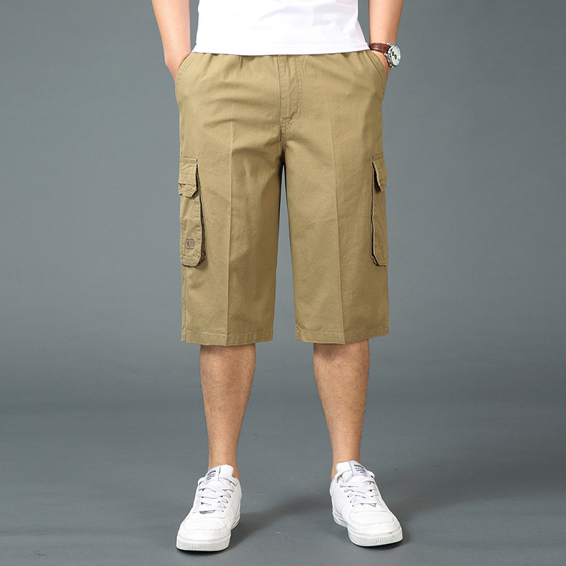 Middle-Aged Men's Large Size Casual Cropped Pants, Dad's Casual Shorts, Summer Extra Large Size Shorts, Extra Fat Middle-Aged Men's Large Size Casual Cropped Pants, Dad's Casual Shorts, Summer Extra Large Size Shorts, Extra Fat