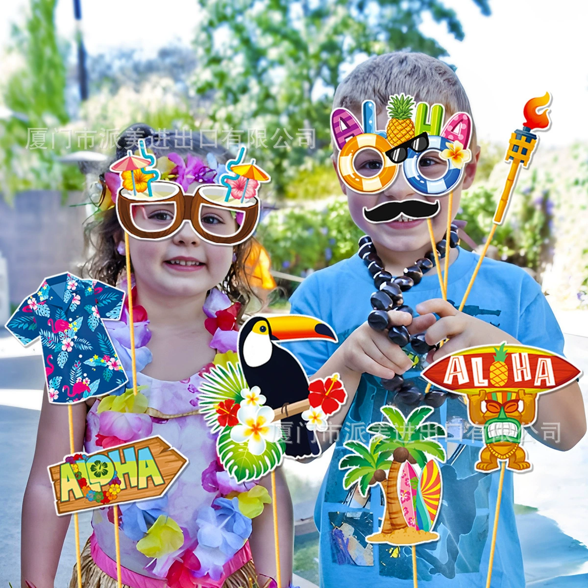Весёлые фото-реквизиты для Hawaiian Party на Амазоне, лавина фламинго, летний пляжный декор
