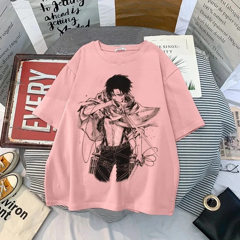 Summer Harajuku T-Shirt Japanese Anime Attack on Titan Levi