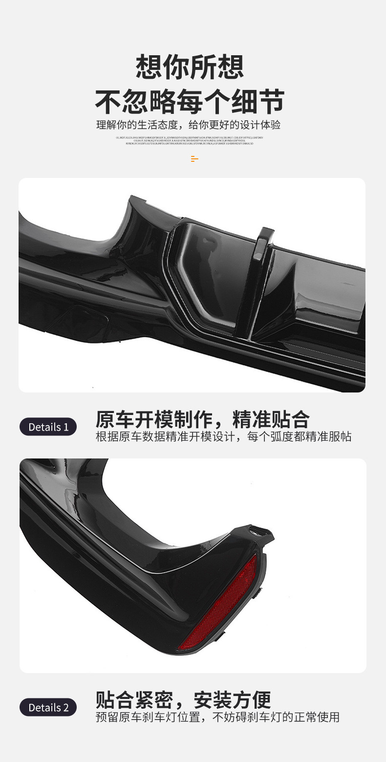 Suitable for Bmw 5 Series 18-23 G30 Modified M5 Competitive Rear Lip and Tail Lip Modified M5 Competitive Tail Lip