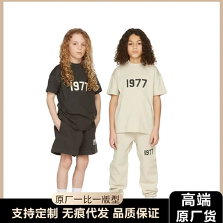 Essentials复线儿童FOG小众潮牌美式宽松纯棉短袖高街t恤批发