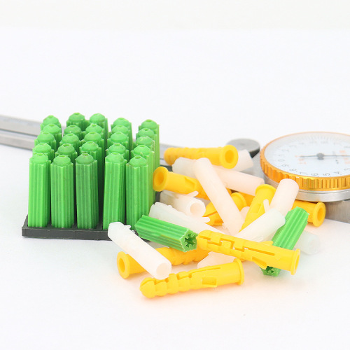 Nylon small yellow croaker plastic expansion tube, wall nail expansion tube, green/white plastic expansion plug, expansion rubber plug