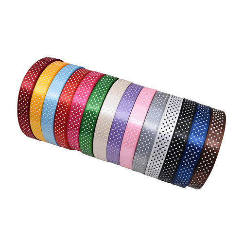 Ribbon printed dots, raindrop ribbons, handmade bow ribbons, flower gift box polka dot encrypted ribbons