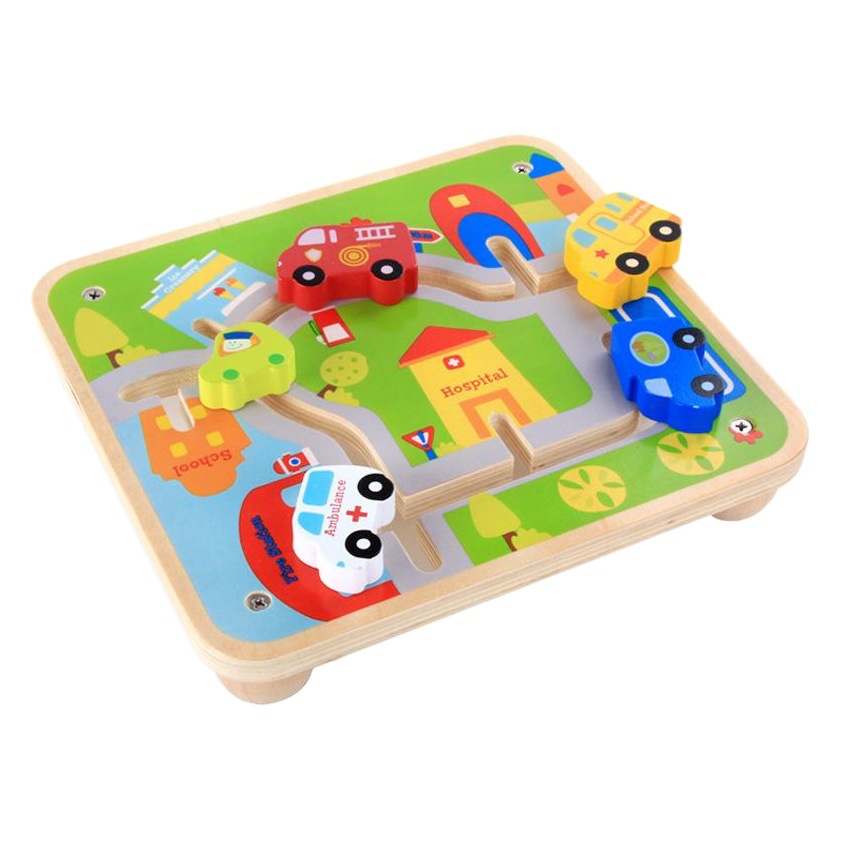 Juguetes de madera de tráfico urbano bloques de construcción de automóviles ferroviarios educativos para niños pequeños juguetes de tren de coches 1-3-5 años de edad