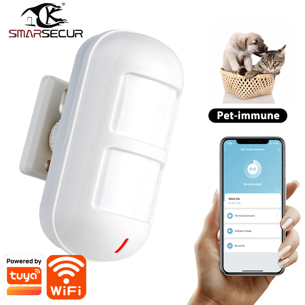 涂鸦智能红外探测器 wifi红外人体探测报警器防宠物红外pir感应器