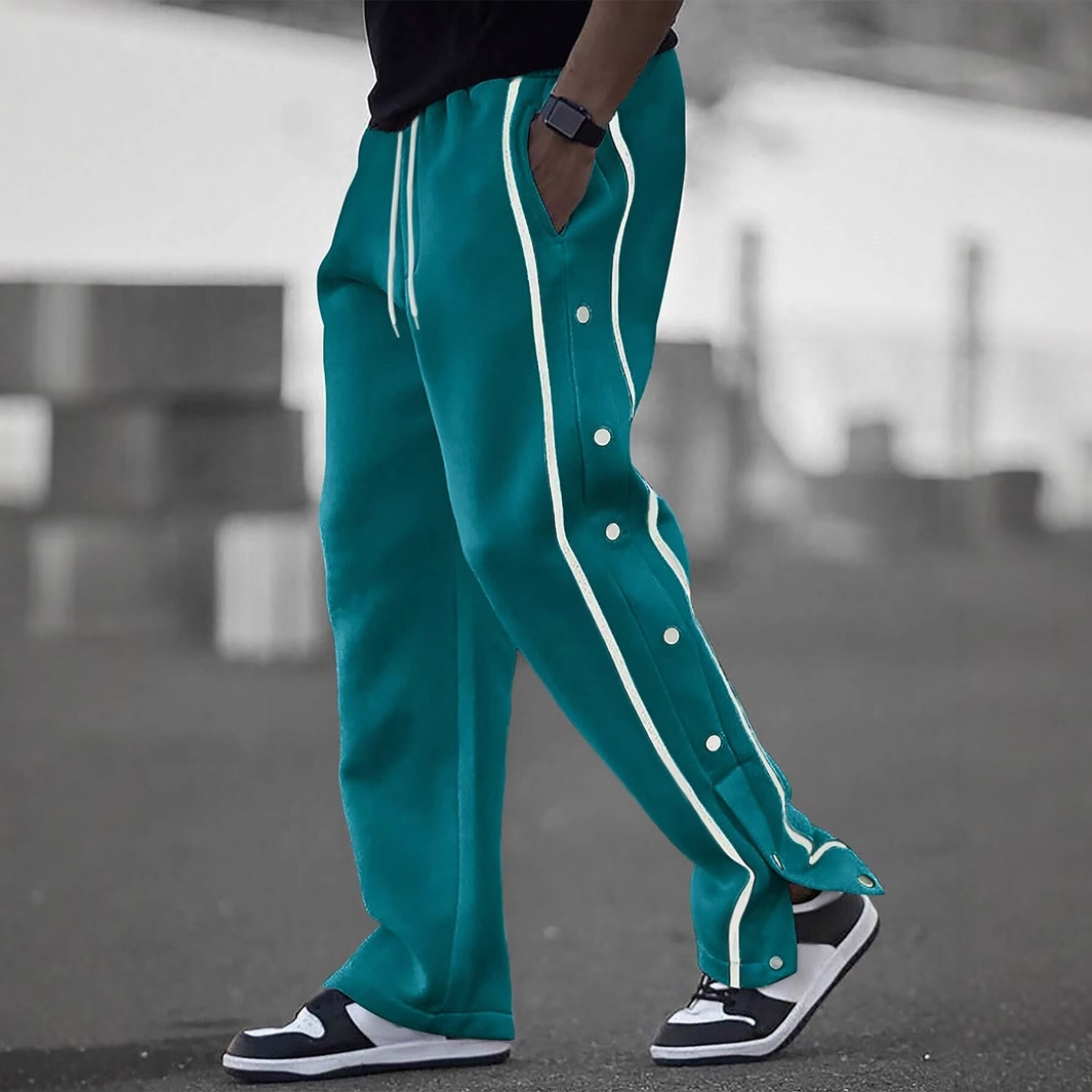 Ropa de hombre transfronteriza, pantalones casuales de hebilla de nuevo estilo, pantalones casuales de estilo retro, pantalones casuales de pie