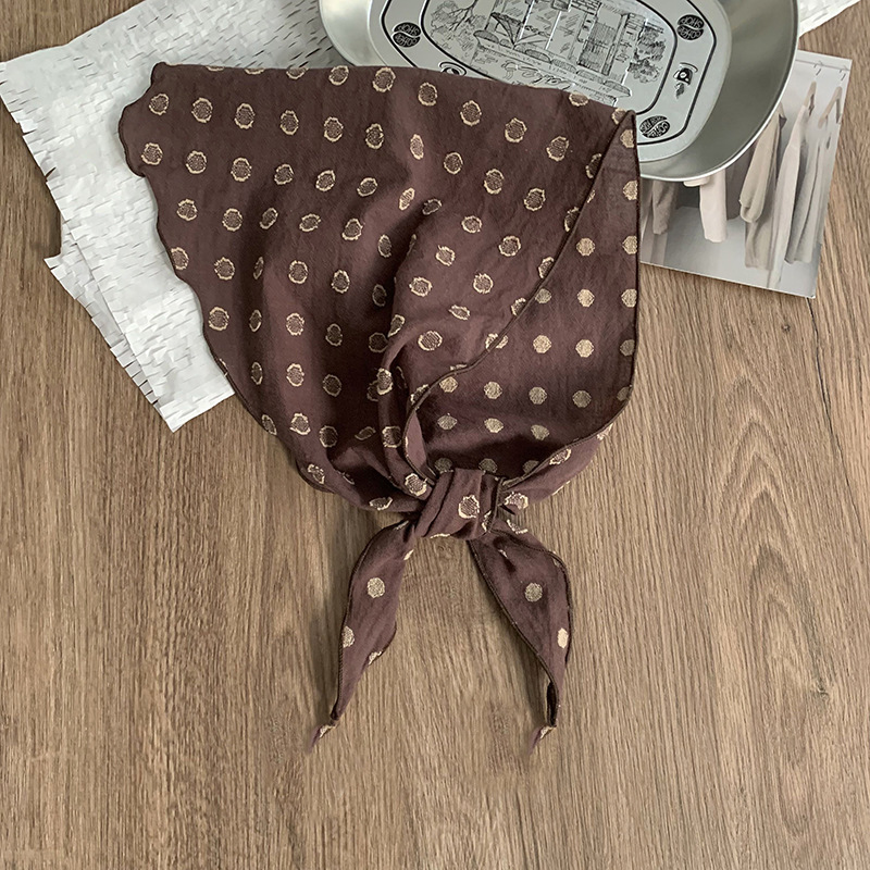 Bufanda de seda de lunares grandes, pañuelo en la cabeza, nuevo temperamento fresco, bufanda triangular multifuncional versátil, bufanda, bufanda femenina, cintura, cortina de pedos