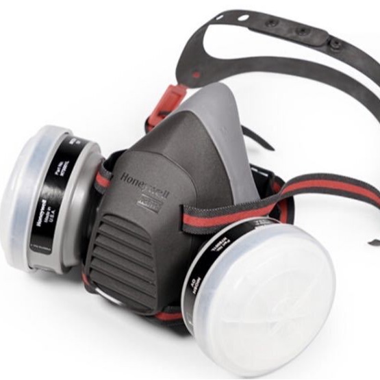 霍尼韦尔NORTH5500系列 橡胶半面罩 550050M螺纹接口 防尘毒套装