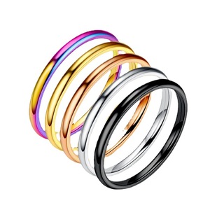 Light luxury design sense titanium steel thin ring female Korean temperament niche plain ring couple ring cross-border jewelry wholesale