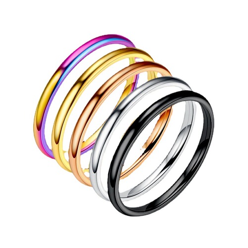 Minimalist Luxury Design Titanium Steel Fine Ring for Women, Korean Style Personality Small Circle Couple's Ring, Cross-border Jewelry Wholesale