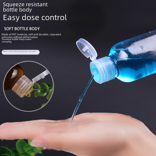 Bulk 10-50-100-200-500ml Plastic Flip-top Bottles with Transparent PET Butterfly Caps for Hand Soap Refill