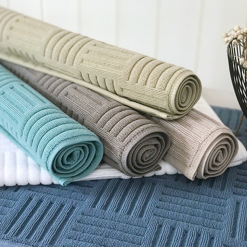 Manufacturer Wholesale 32-Line Cotton Stripesd Floor Towel Bathroom Thickeneded Water-Absorbent Japanese Mini 240g Floor Mat Manufacturer Wholesale 32-Line Cotton Stripesd Floor Towel Bathroom Thickeneded Water-Absorbent Japanese Mini 240g Floor Mat