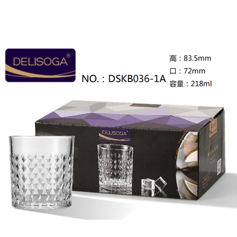 Directo de fábrica creativa tallada copa de vino clásica Copa bebida taza de cerveza engrosada logotipo impreso al por mayor