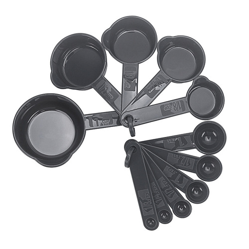 Kitchenware distribution, manufacturer wholesale plastic PP measuring spoon 11-piece set, measuring spoon marked with scale, baking DIY tools