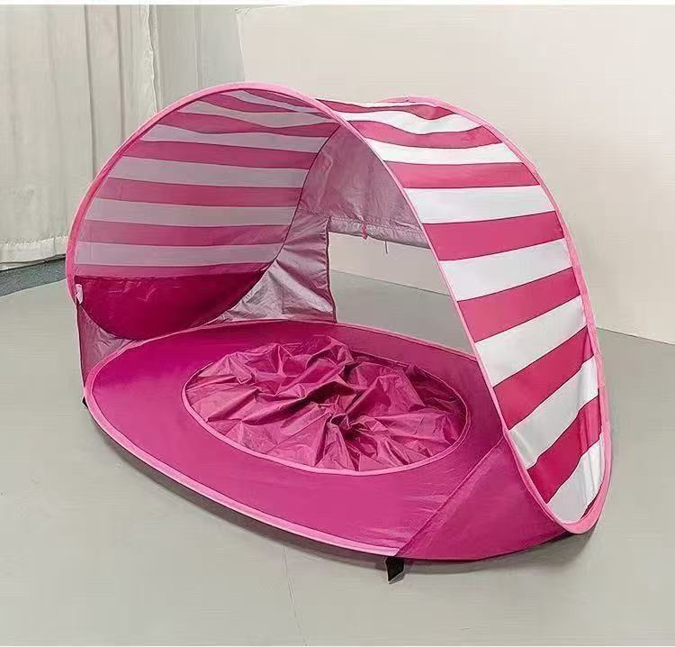 New Outdoor Children's Sunshade Beach Tent with Water Storage, Baby Toy Ball Pool, Foldable Quick-Open Beach Tent