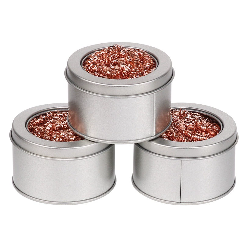 Очиститель сопла паяльника Головка паяльника всасывание олова медный шарик сопло паяльника очистка шарика для удаления олова