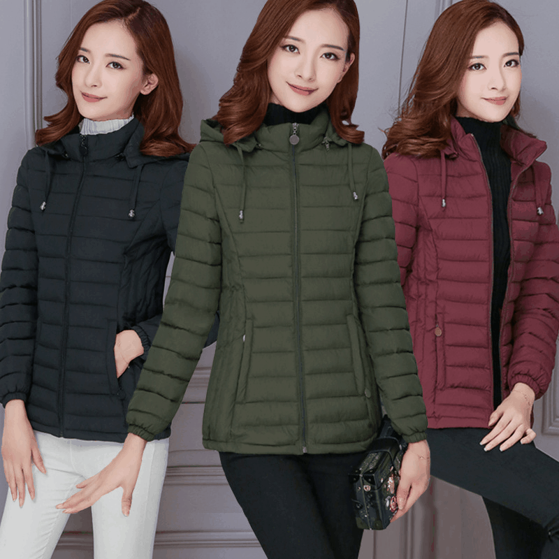 Легкая и тонкая одежда на хлопковой подкладке, Женское зимнее короткое зимнее Свободное пальто на хлопковой подкладке для мам среднего возраста, очень большое пальто на хлопковой подкладке с шапками