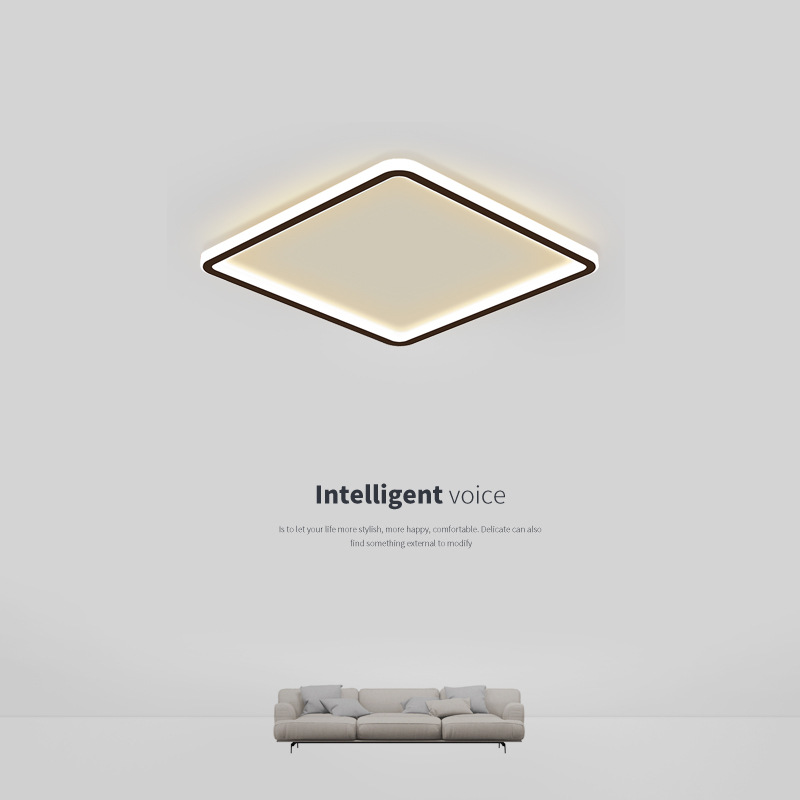 北欧卧室灯极简风格超薄led吸顶灯创意个性家用无极调光遥控书房