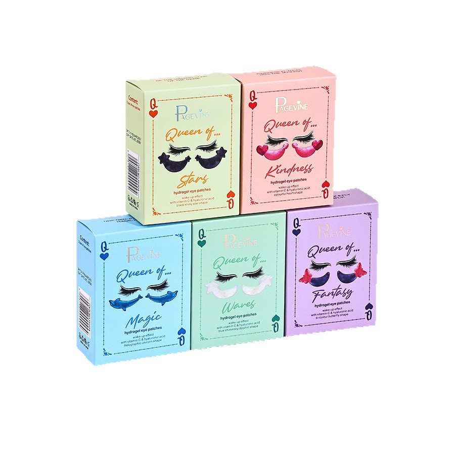 Producto de venta caliente transfronterizo PAGE VINE, mascarilla hidratante y humectante para ojos, reafirmante y reductora de líneas de expresión, parche de mascarilla de cristal de colágeno para ojos