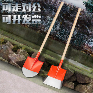 Outdoor Manganese Steel Thickened Spade Garden Agricultural Construction Site Steel Spade Quenched High Hardness Steel Spade Head Pointed Fire Fighting Spade