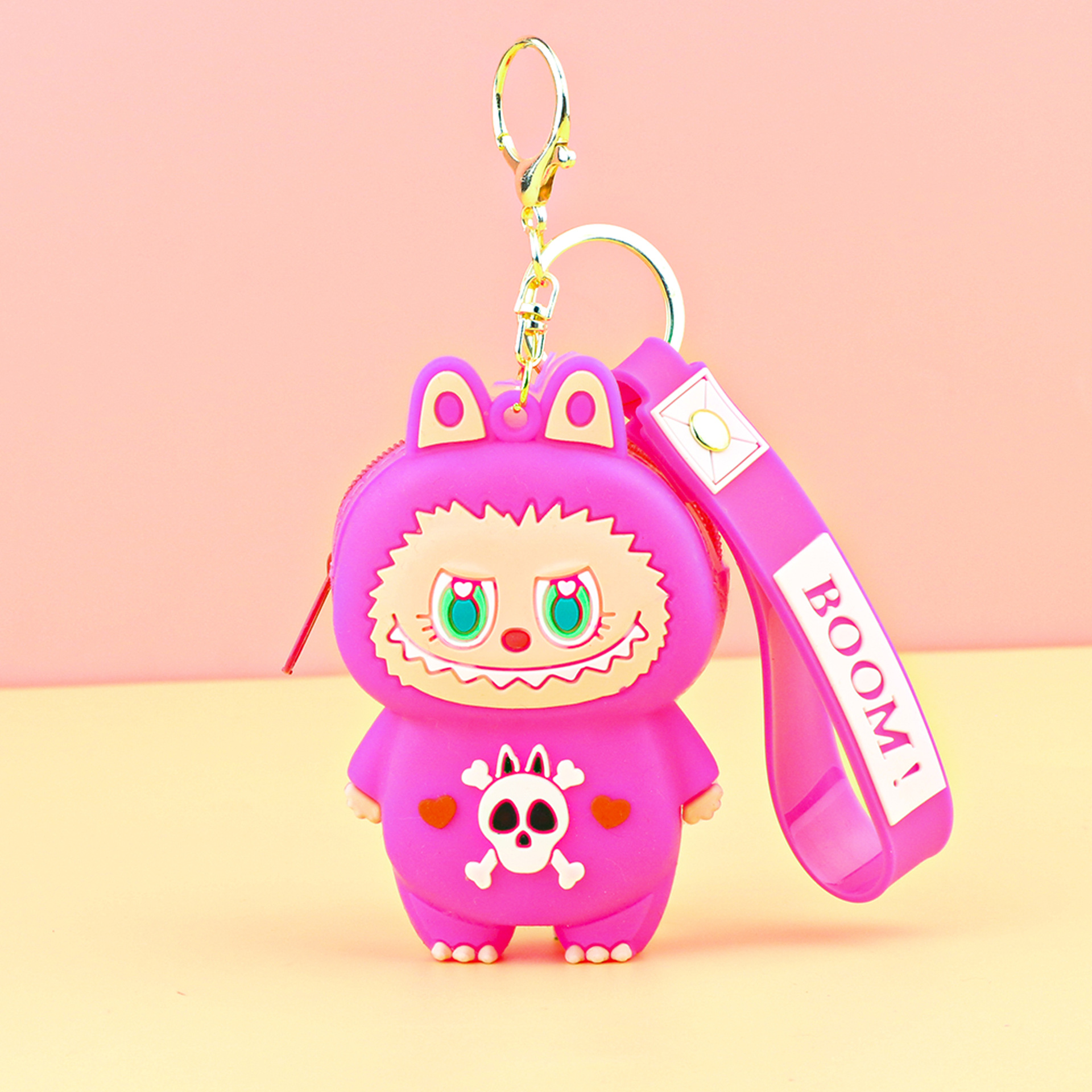 子供用ラブブ小銭入れシリコンプチギフトキーホルダーペンダントカードキャッチャーマシンプチギフトラブブ