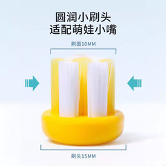 Cute Cartoon 100% Wool Toothbrush Soft Hair Baby Dental Care Cleaning Split Tip Children's Toothbrush 3-6-12 Years Old Boys and Girls 