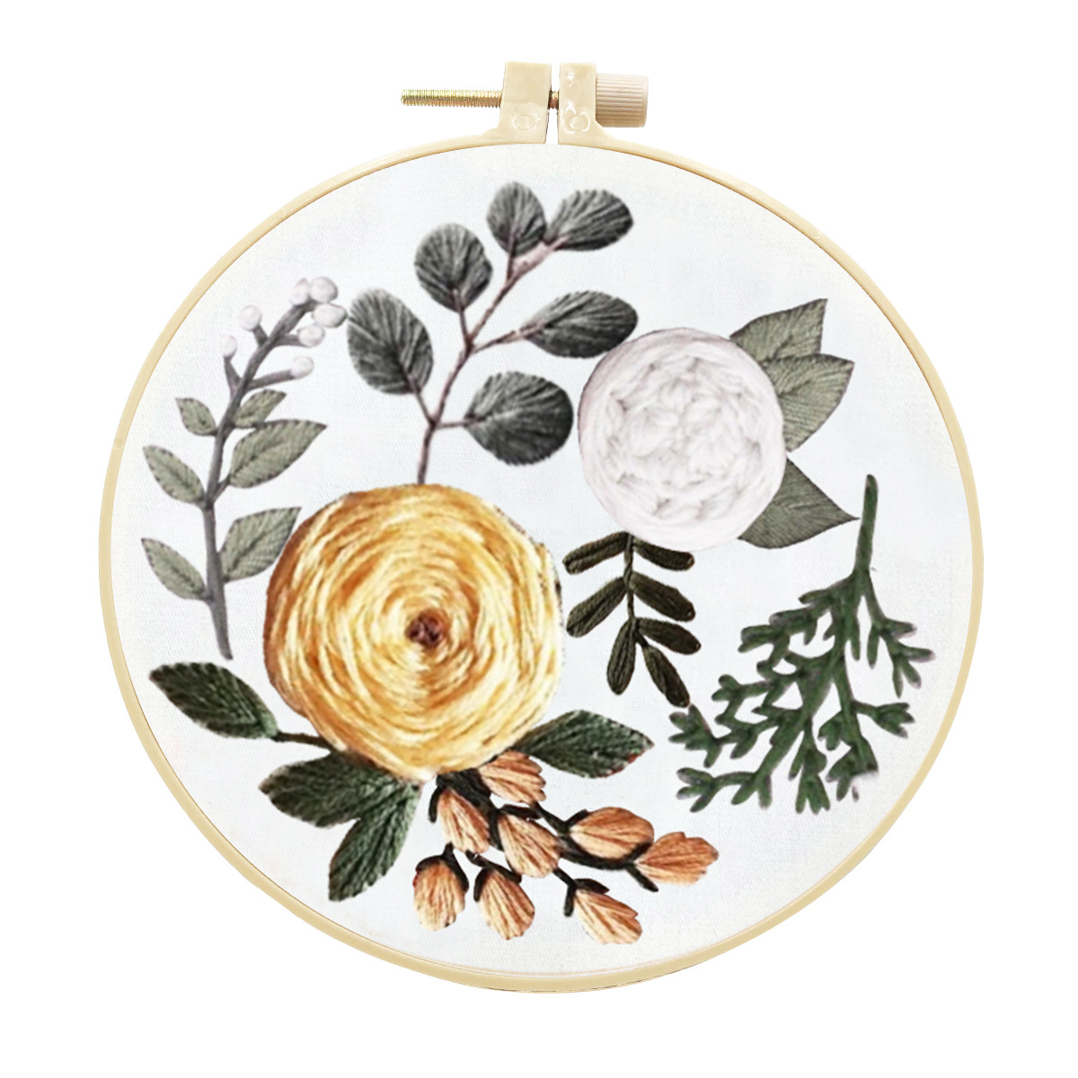 Original-Nuevo bordado DIY flor hecha a mano material de tela paquete conjunto fabricante creativo en stock con tutorial