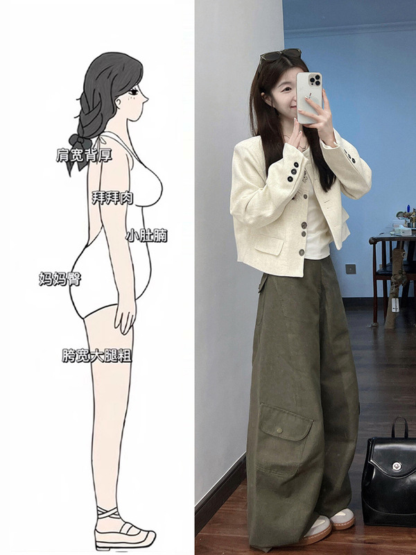 秋季穿搭一整套大码胖mm小香风短款外套阔腿裤休闲减龄复古套装女|undefined