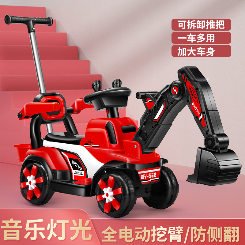 Excavadora coche de ingeniería de juguetes para niños 1 - 5 años de edad puede montar excavadora eléctrica coche eléctrico