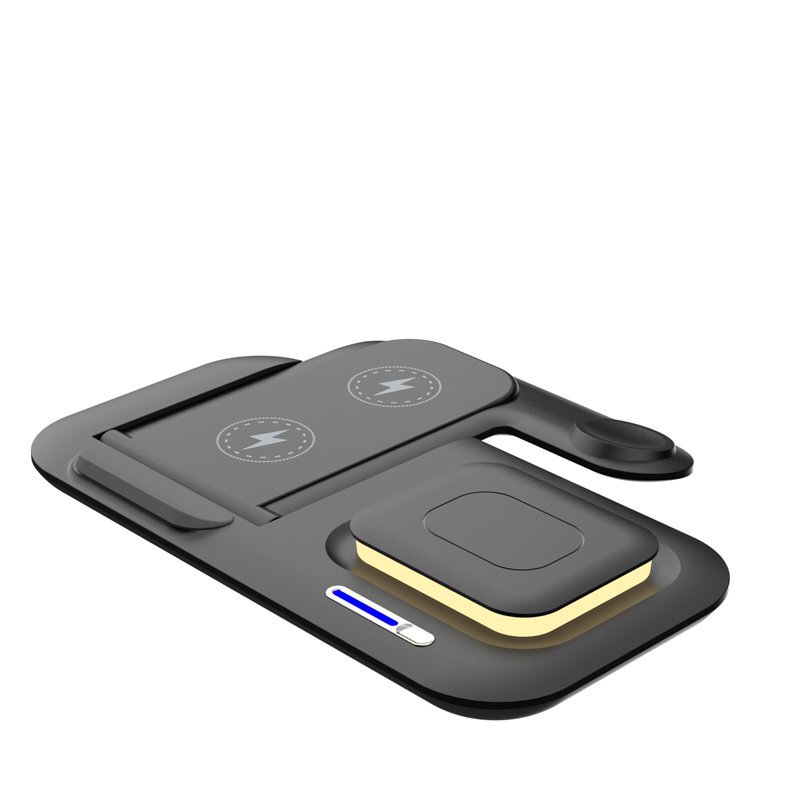 新製品ダブルコイル五合一無線充電デスクトップ折り畳みはアップルの携帯電話スタンド無線充電器に適している|undefined