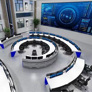 Monitoring and Command Center Console, Dispatch Console, Central Control Room, Curved Monitoring Room Workbench, Operating Table, Multi-Function