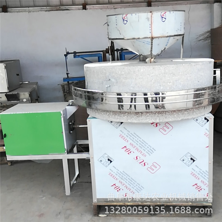 低速研磨磨面机 小型面粉石磨机 70型号三相电五谷杂粮磨面机